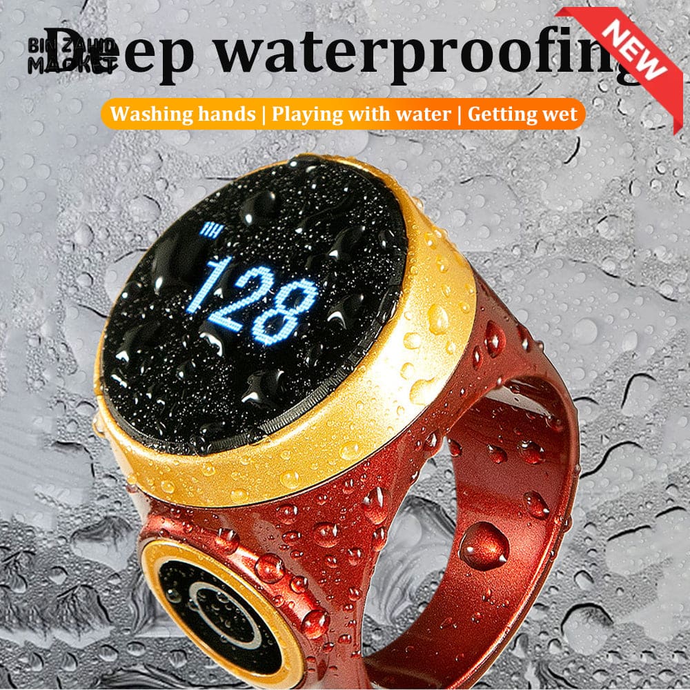 SMART WATERPROOF DIGITAL ZIKR TASBEEH RING – BLUETOOTH 5 PRAYER TIME REMINDER SMART WEARABLE COUNTER
