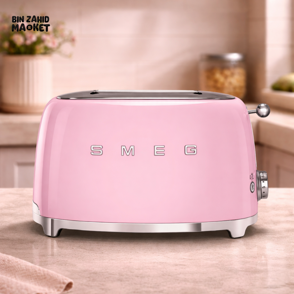 SMEG RETRO TOASTER 2 SLICES - PINK