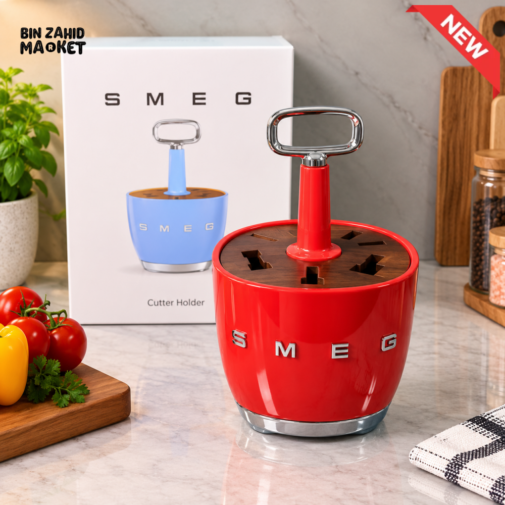 SMEG ROTATING KITCHEN UTENSIL HOLDER - RED