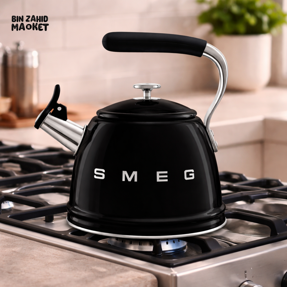 SMEG WHISTLING KETTLE - BLACK
