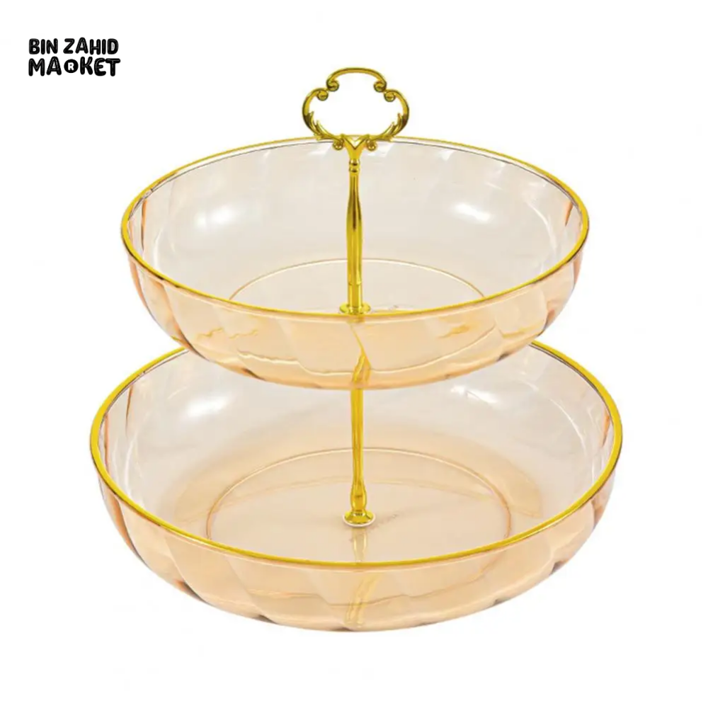 SNACK STAND WITH HANDLE DETACHABLE MULTI-PURPOSE HOUSEHOLD STORAGE CONTAINER Gold