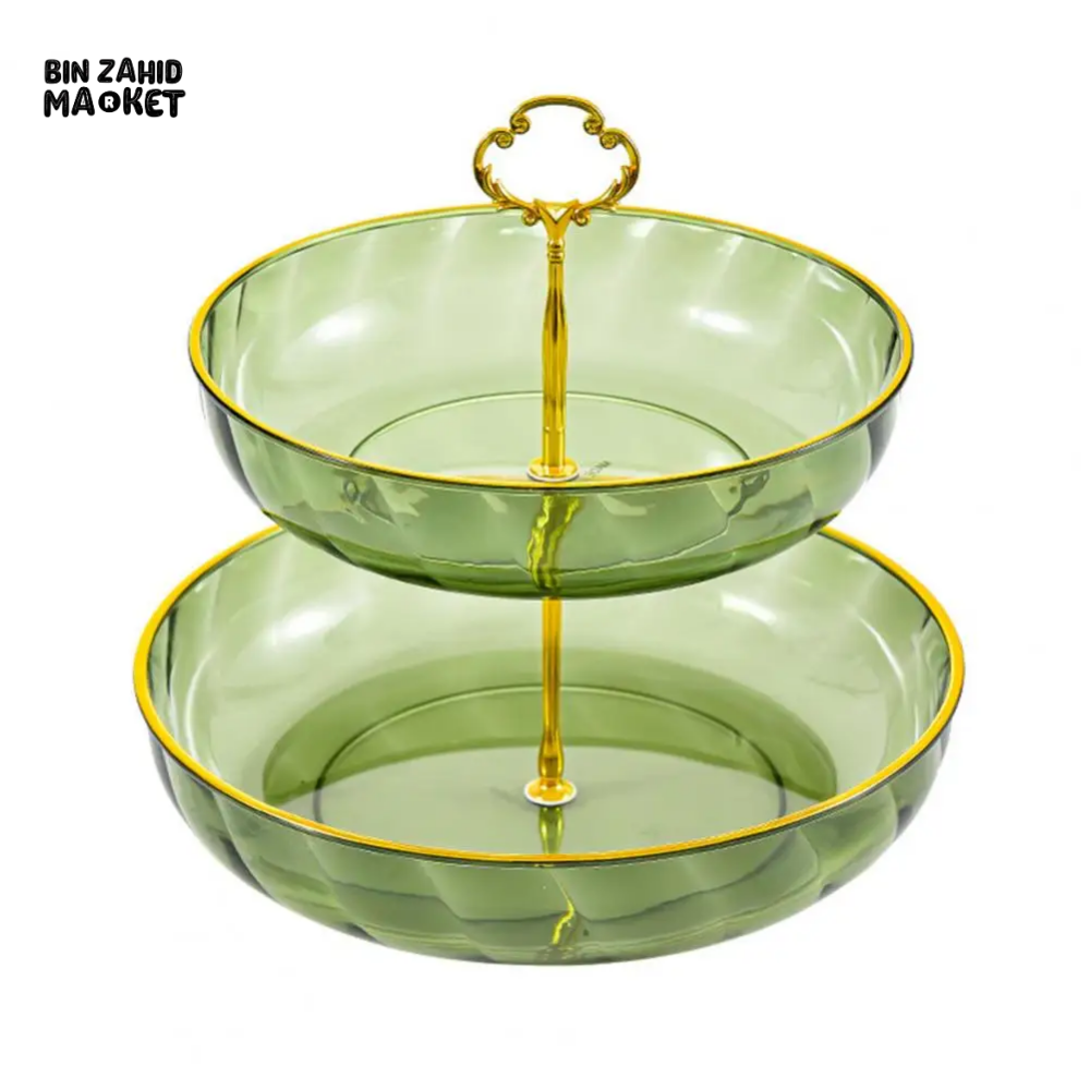 SNACK STAND WITH HANDLE DETACHABLE MULTI-PURPOSE HOUSEHOLD STORAGE CONTAINER Green