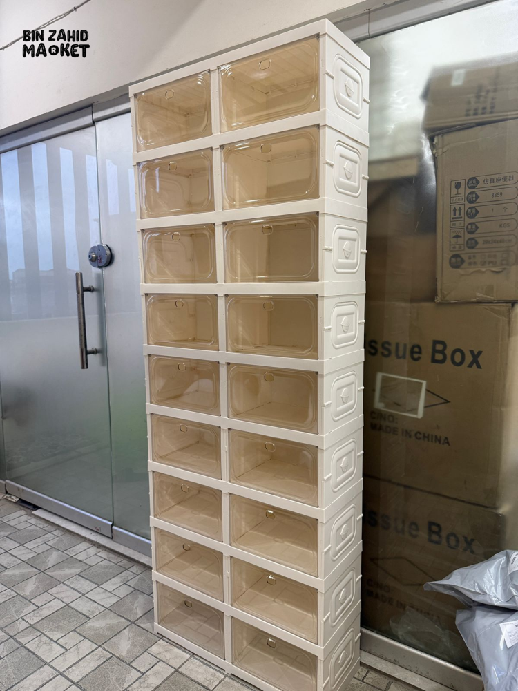 SPACE-SAVING 9-COMPARTMENT FOLDABLE SHOE STORAGE CABINET - ZJ-02