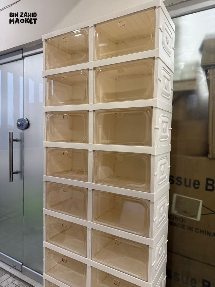 SPACE-SAVING 9-COMPARTMENT FOLDABLE SHOE STORAGE CABINET - ZJ-02