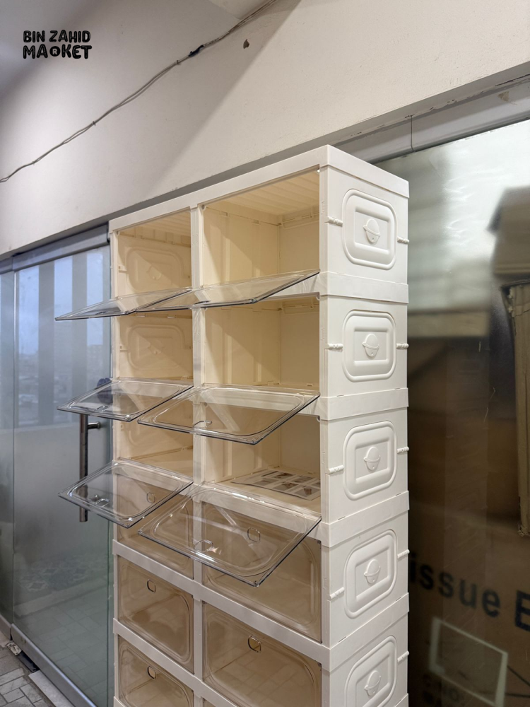 SPACE-SAVING 9-COMPARTMENT FOLDABLE SHOE STORAGE CABINET - ZJ-02