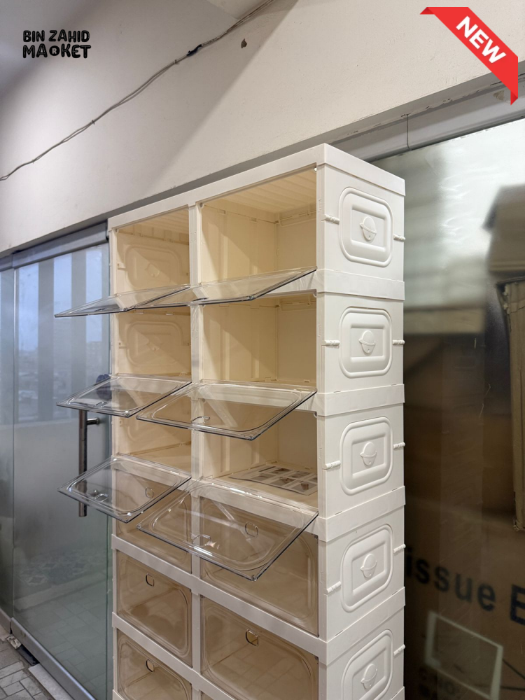 SPACE-SAVING 9-COMPARTMENT FOLDABLE SHOE STORAGE CABINET - ZJ-02