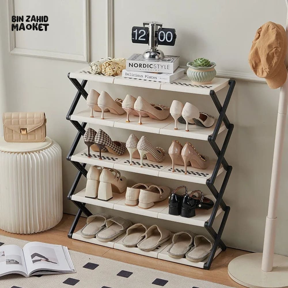 SPACE SAVING FOLDABLE SHOE RACK