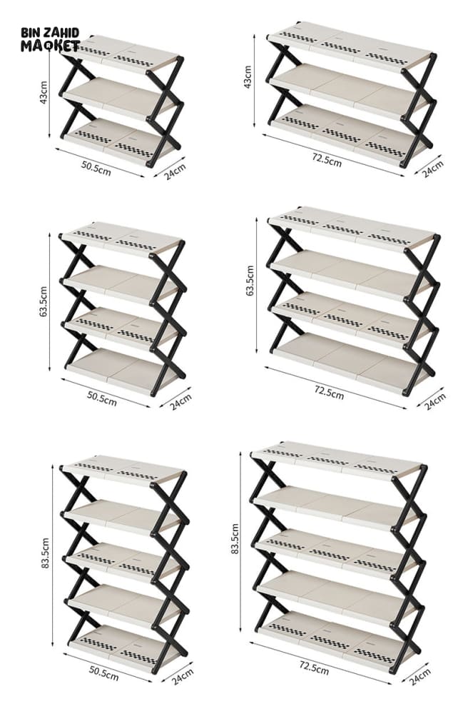 SPACE SAVING FOLDABLE SHOE RACK