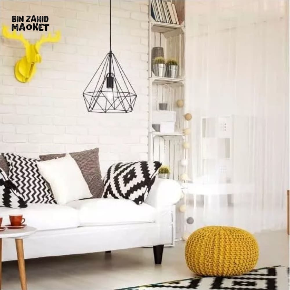 SPARKLING DIAMOND DROP PENDANT LAMP WITH VINTAGE EDISON BULB