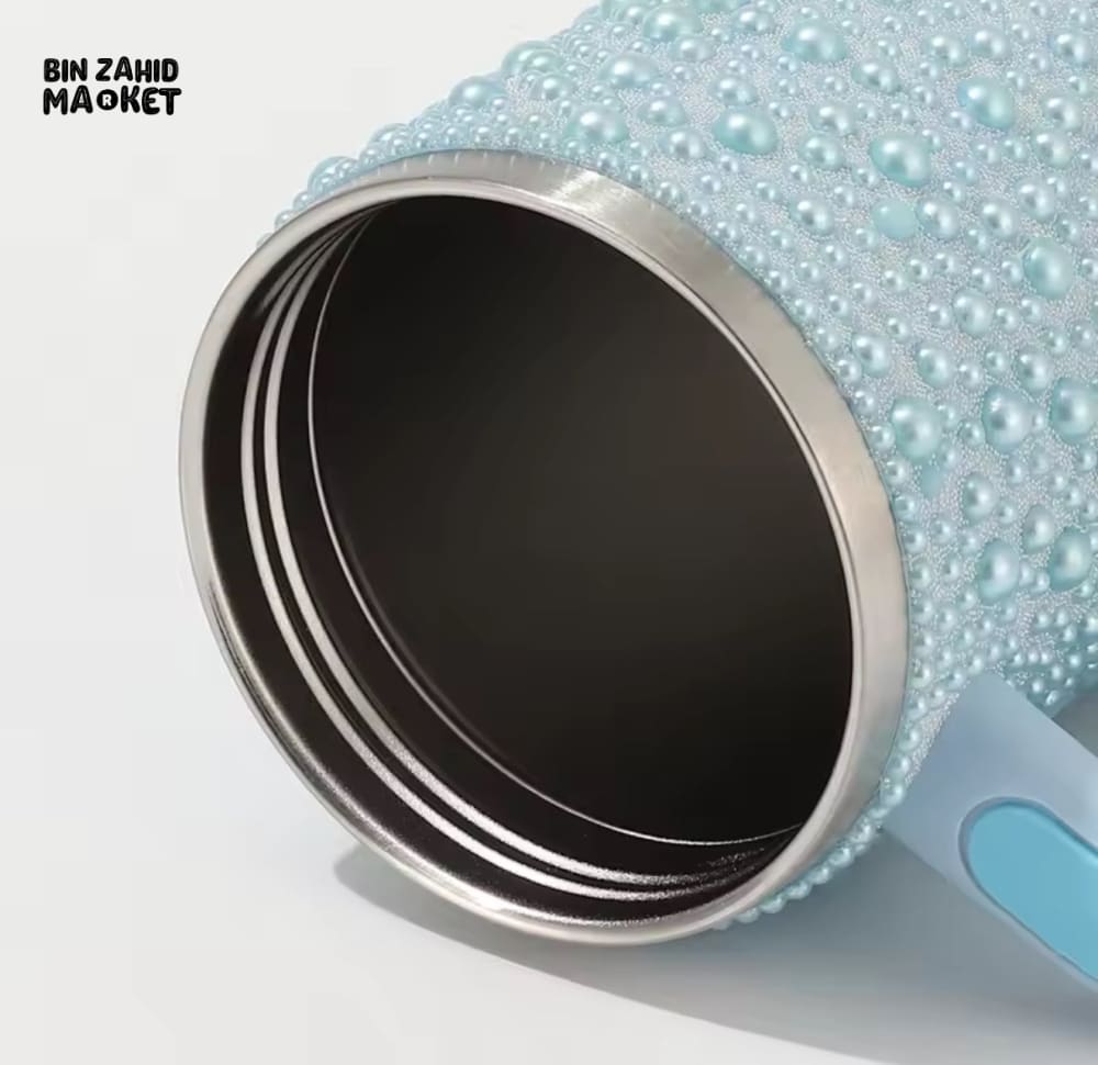 SPARKLY RHINESTONE TUMBLER – 40OZ PEARL STYLE MUG - BLUE