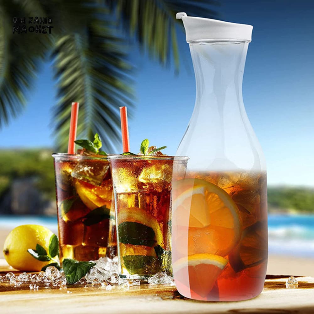 SQUARE PLASTIC JUICE & MILK BOTTLE 1.1 LITRE – FLIP LID WATER CONTAINER