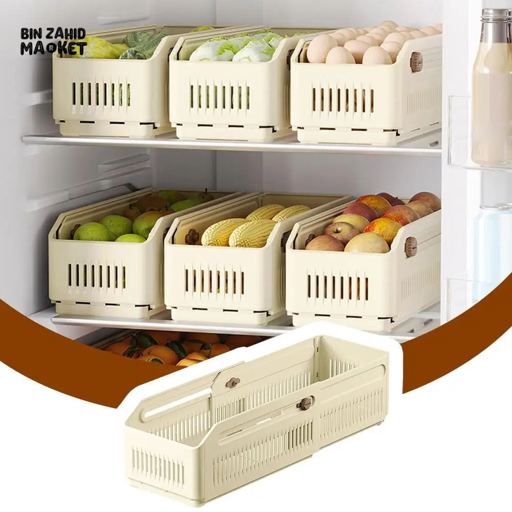 STACKABLE PULL-OUT ORGANIZER SNACK STORAGE FOR PANTRY KITCHEN BEDROOM