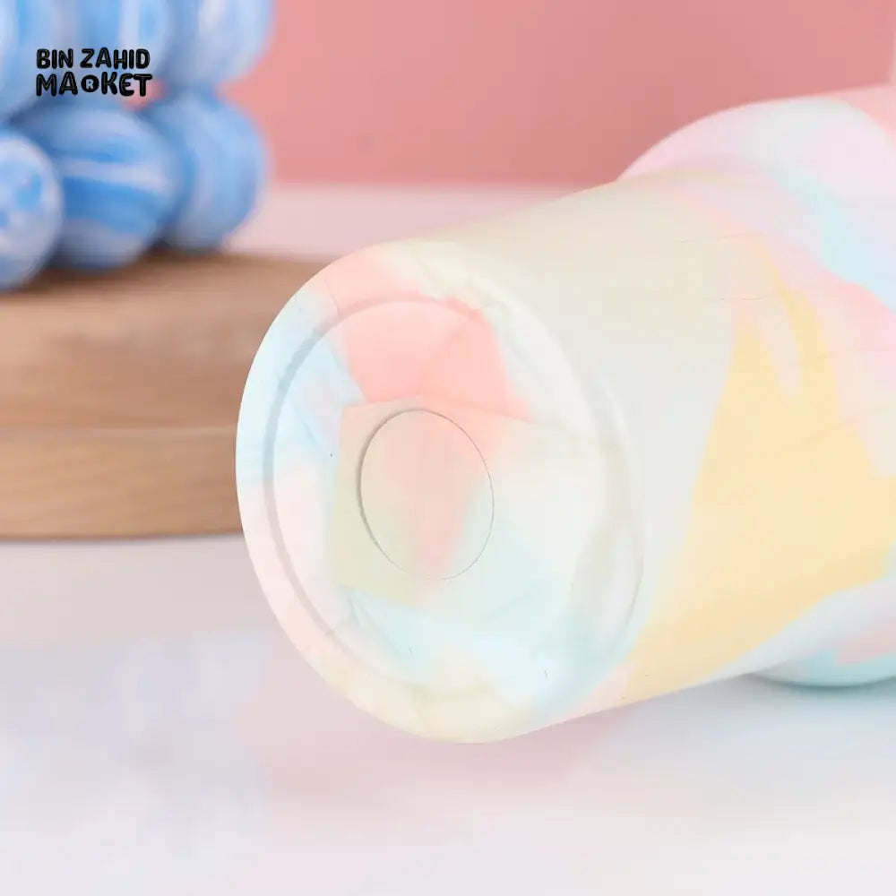 STAINLESS STEEL 304 40 0Z THERMOS CUP WITH HANDLE SECOND GENERATION PAINTED CAR CUP PORTABLE ICE CUP FOR OUTDOOR USE - TIE-DYE POWDER