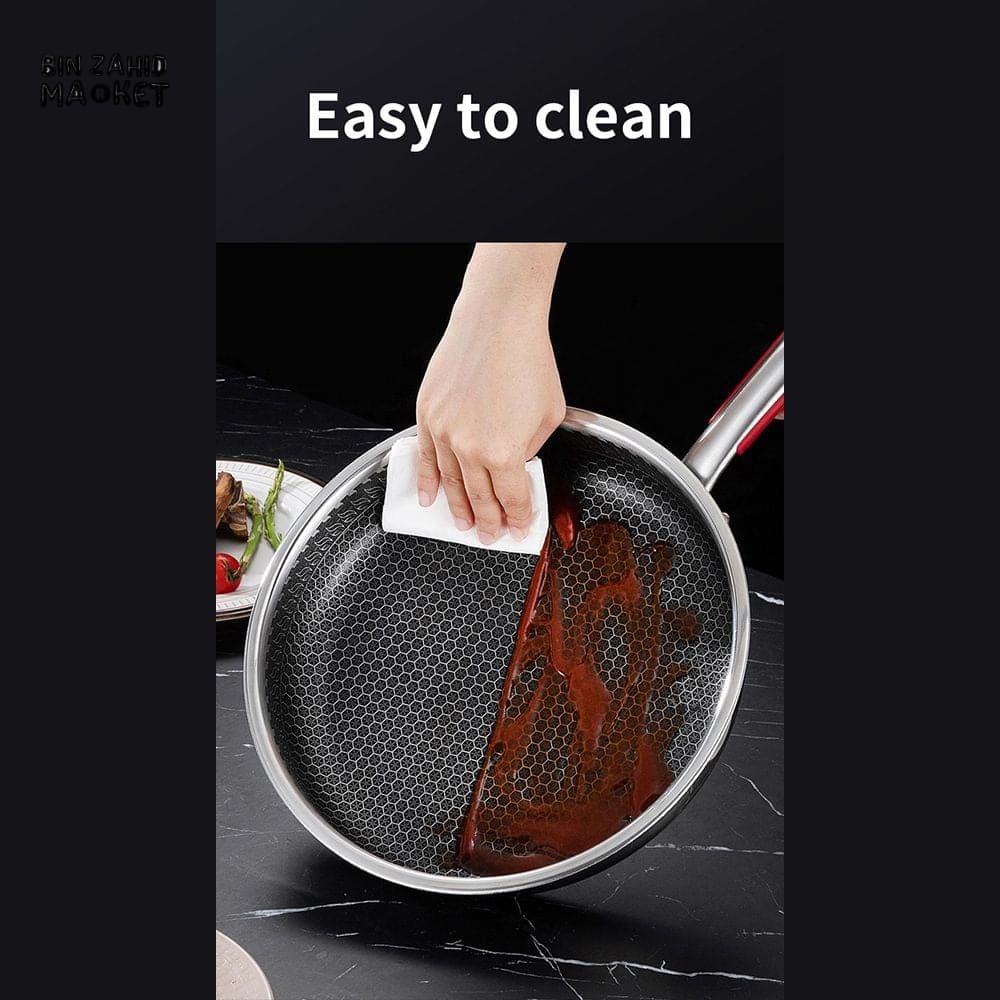 STAINLESS STEEL 316 NON-STICK FRYING PAN - HEALTHY & DURABLE COOKWARE