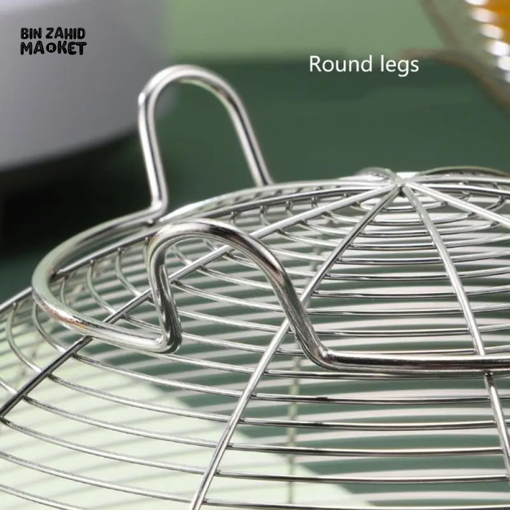 STAINLESS STEEL BASKETS FOR KITCHEN USE EASY TO USE FRUITS STORAGE BOWLS - SILVER