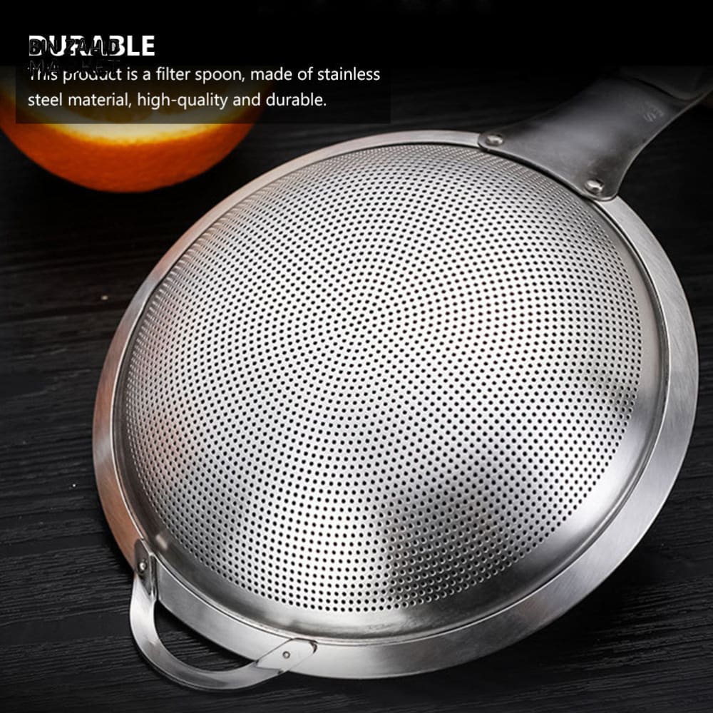 STAINLESS STEEL FINE MESH SIEVE SPOON – KITCHEN OIL & SOUP STRAINER