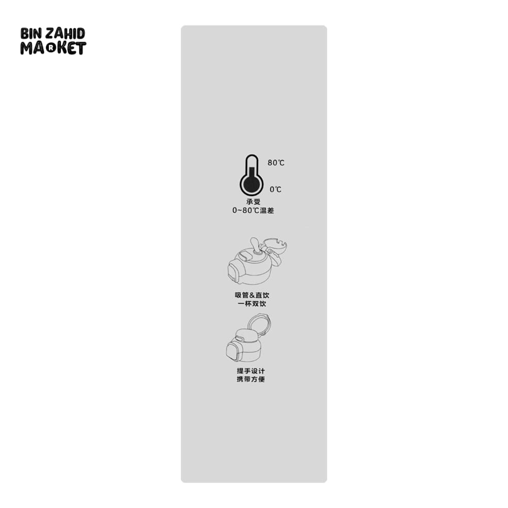 STAINLESS STEEL INSULATED FLOWER PRINT DUAL CAP WATER BOTTLE 700ML - BLUE