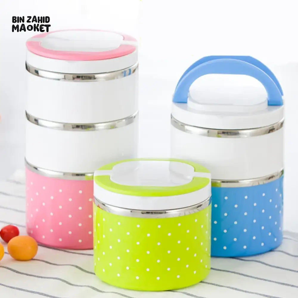 STAINLESS STEEL INSULATED LUNCHBOX – LEAKPROOF FOOD CONTAINER BENTO BOX FOR OFFICE & SCHOOL
