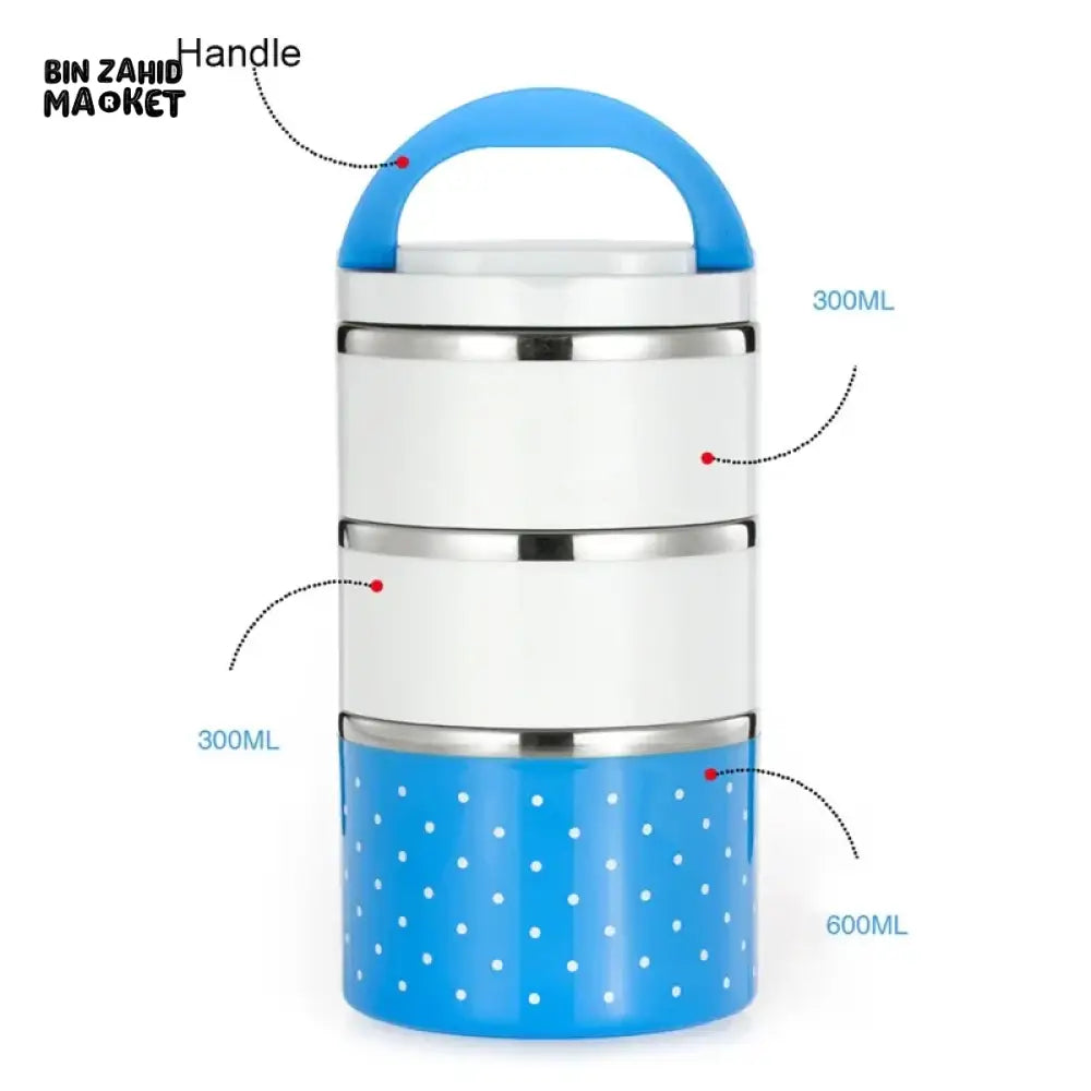 STAINLESS STEEL INSULATED LUNCHBOX – LEAKPROOF FOOD CONTAINER BENTO BOX FOR OFFICE & SCHOOL