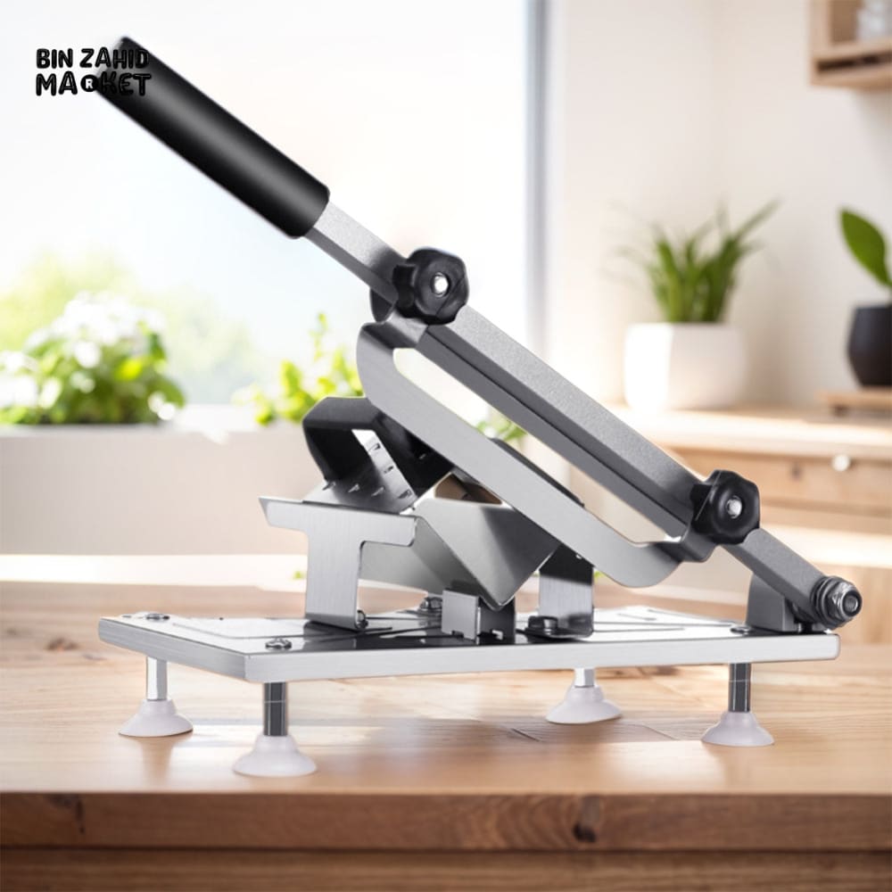 STAINLESS STEEL MEAT & VEGETABLE SLICER – ADJUSTABLE THICKNESS CUTTER FOR BEEF MUTTON FRUIT & HERBS