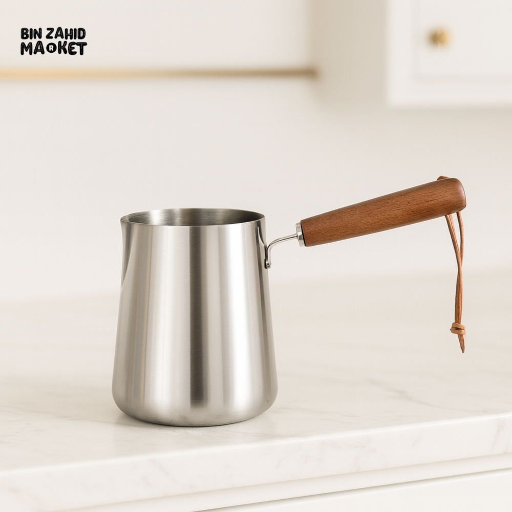 STAINLESS STEEL MILK SAUCEPAN 304 – ANTI-OVERFLOW EDGE INTERNAL SCALE