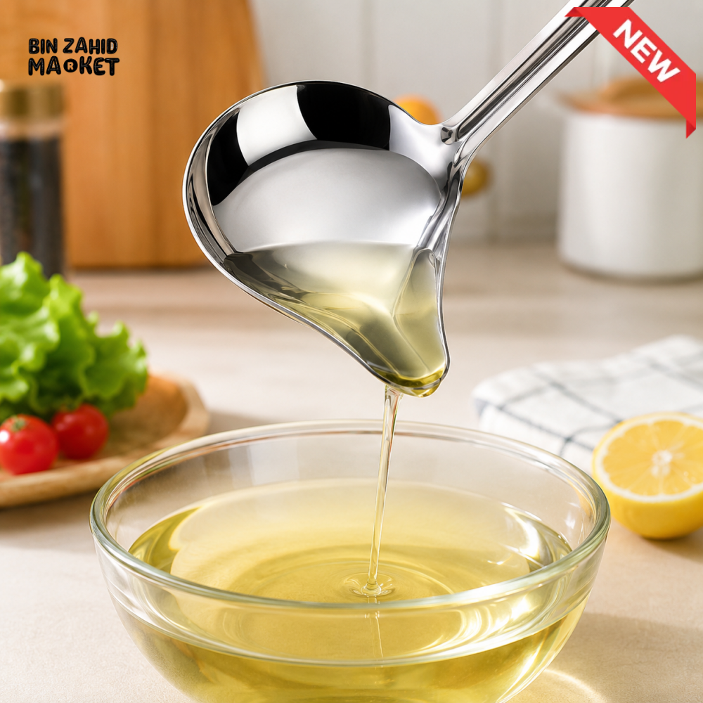 STAINLESS STEEL OIL & GRAVY LADLE
