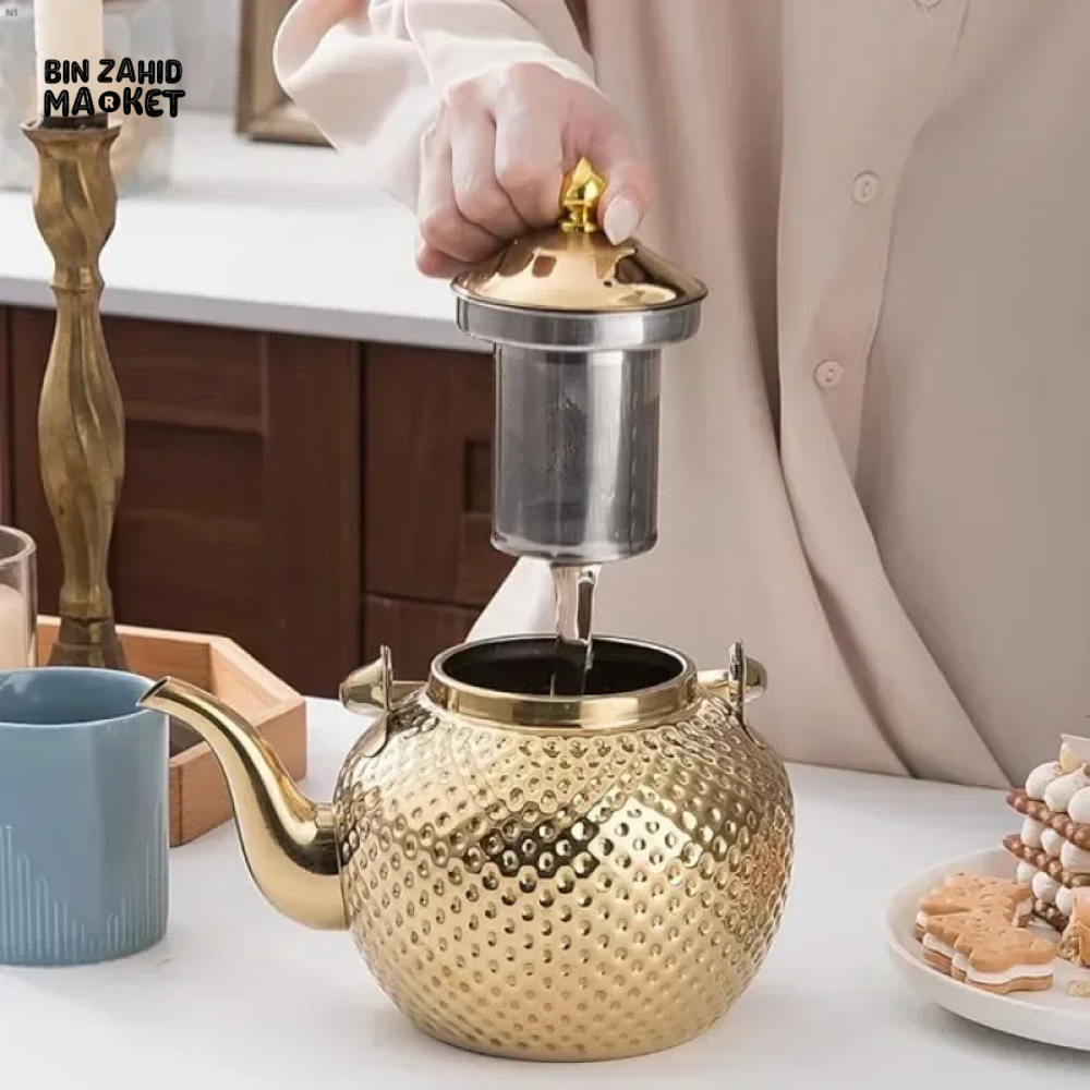 STAINLESS STEEL TEA & COFFEE POT – ELEGANT & HEAT-RESISTANT TEAPOT