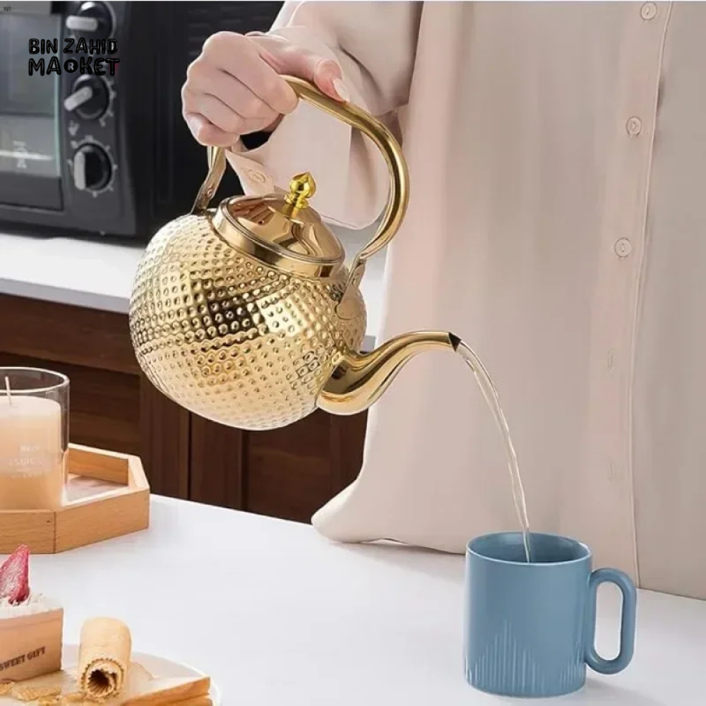 STAINLESS STEEL TEA & COFFEE POT – ELEGANT & HEAT-RESISTANT TEAPOT