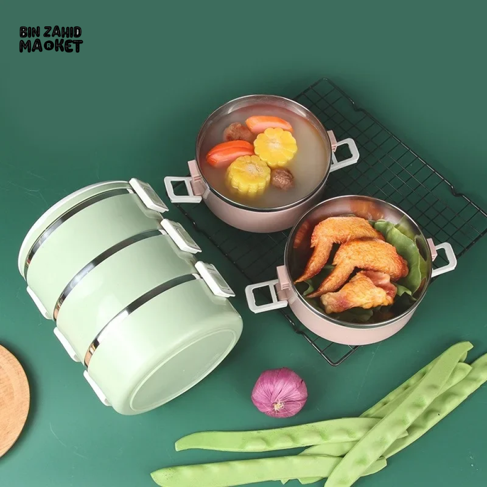 STAINLESS STEEL THERMAL LUNCH BOX LEAKPROOF PORTABLE MULTI-PURPOSE CONTAINER - 1 LAYERS