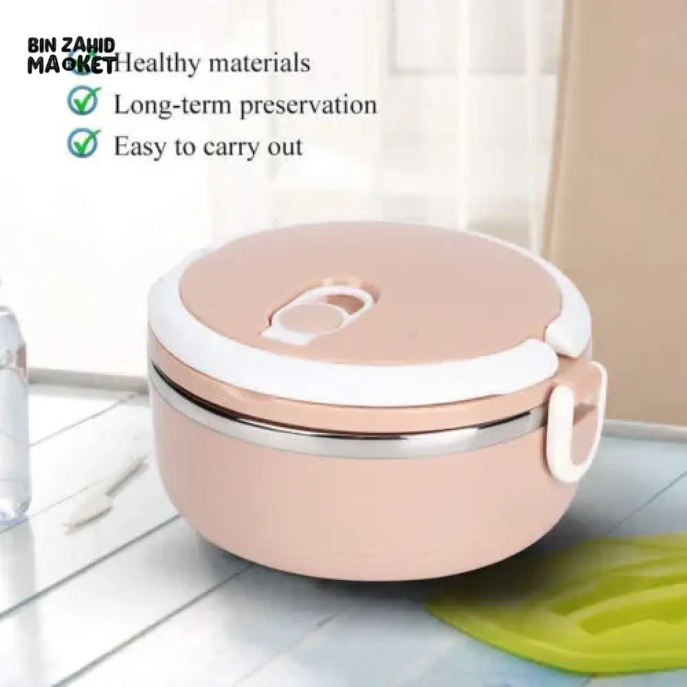 STAINLESS STEEL THERMAL LUNCH BOX LEAKPROOF PORTABLE MULTI-PURPOSE CONTAINER - 1 LAYERS