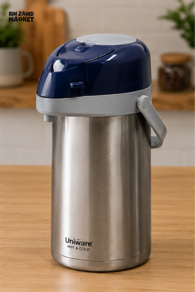 STAINLESS STEEL VACUUM INSULATED AIRPOT DISPENSER - BLUE