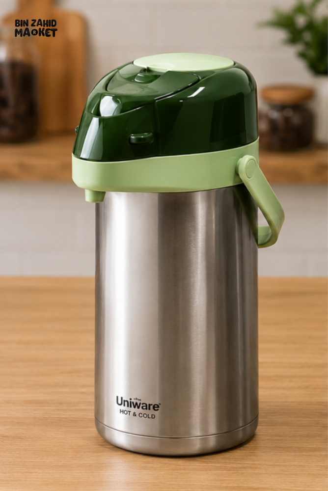 STAINLESS STEEL VACUUM INSULATED AIRPOT DISPENSER - GREEN