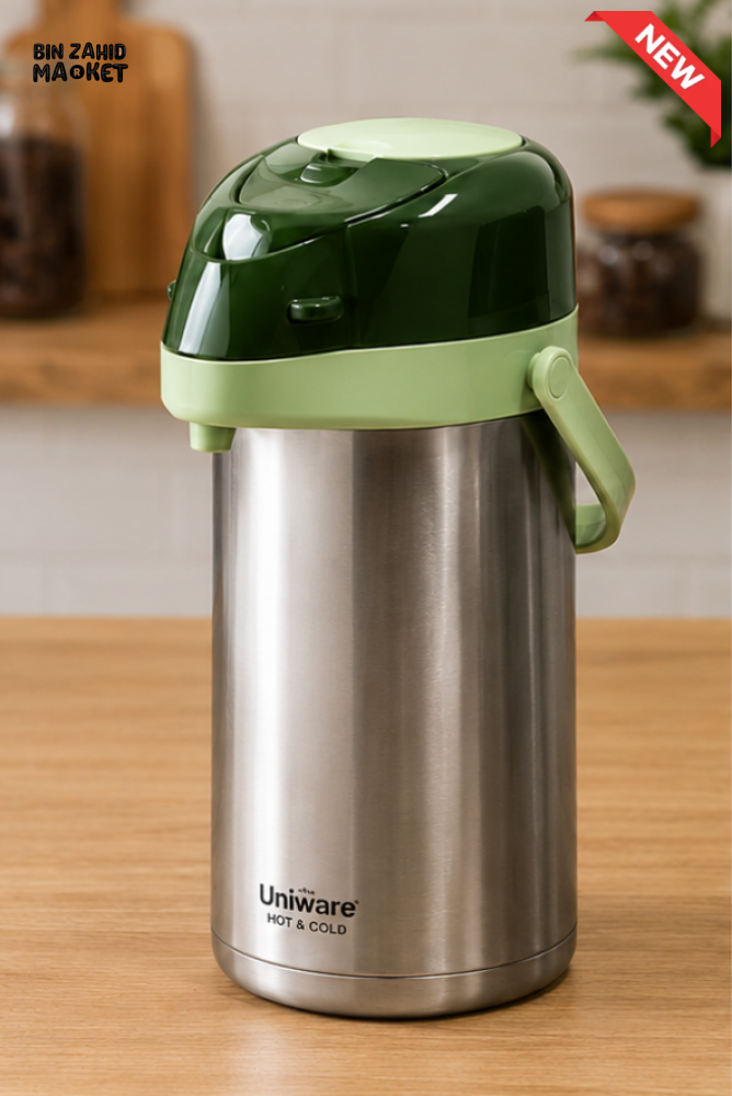STAINLESS STEEL VACUUM INSULATED AIRPOT DISPENSER - GREEN