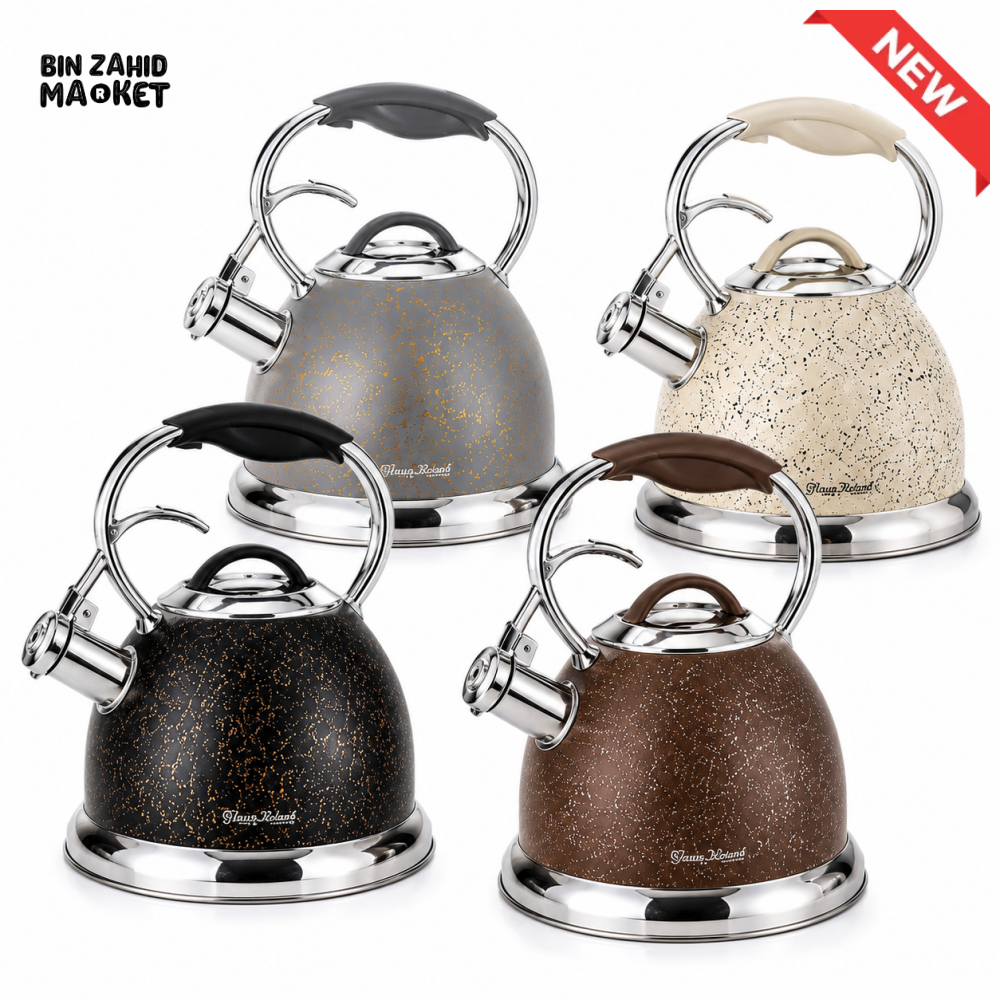 STAINLESS STEEL WHISTLING TEA KETTLE (MARBLE SERIES) 3.0LTR