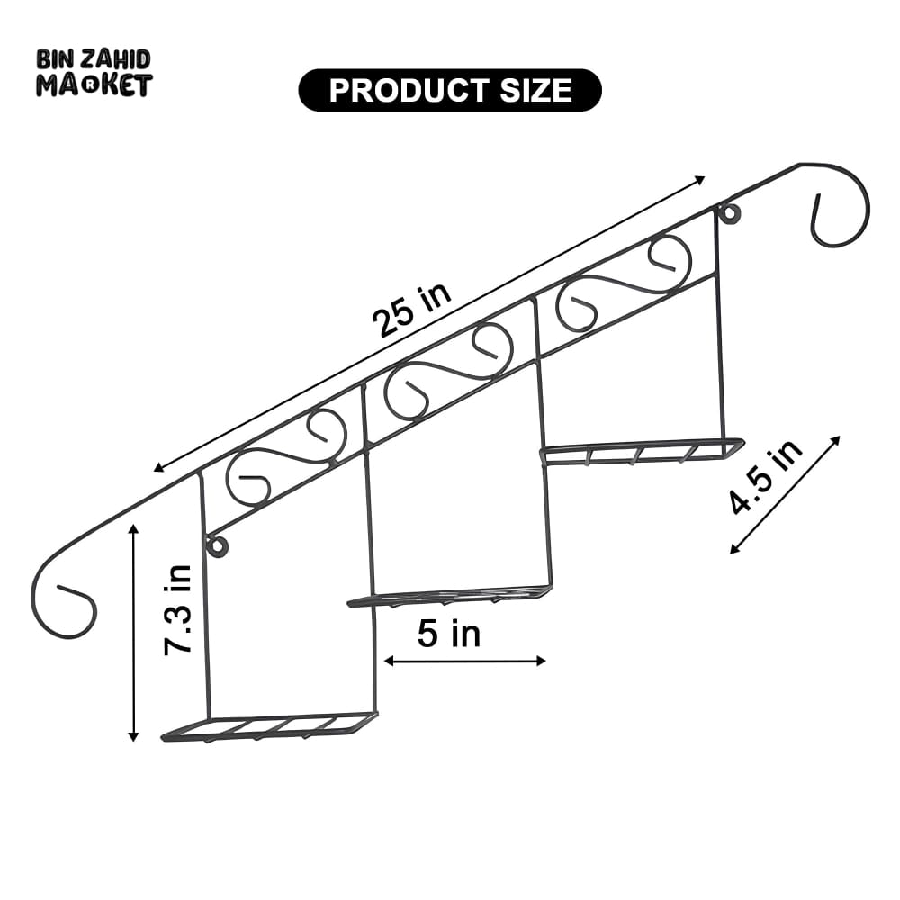 STAIRCASE FLORAL DISPLAY WALL BASKET