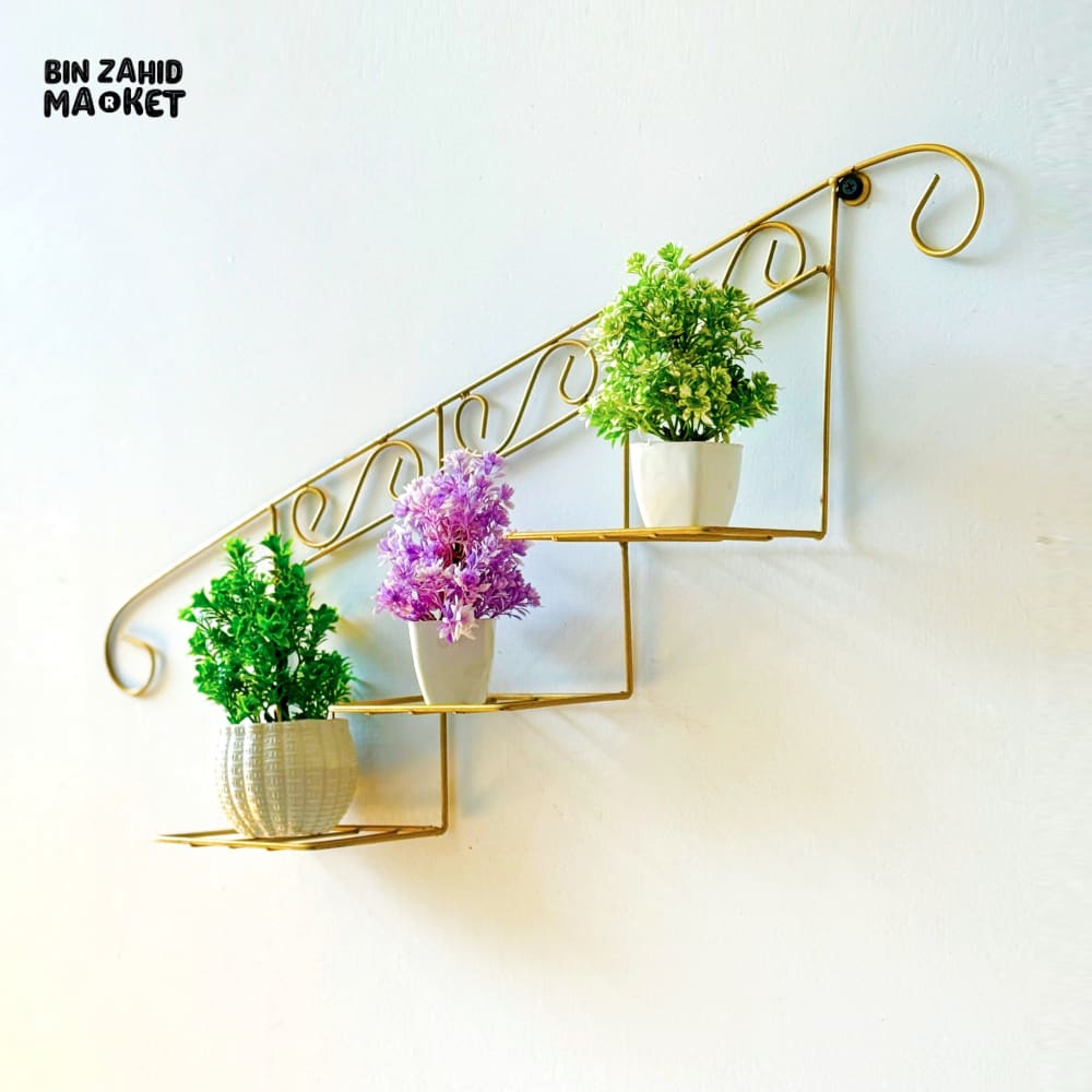 STAIRCASE FLORAL DISPLAY WALL BASKET