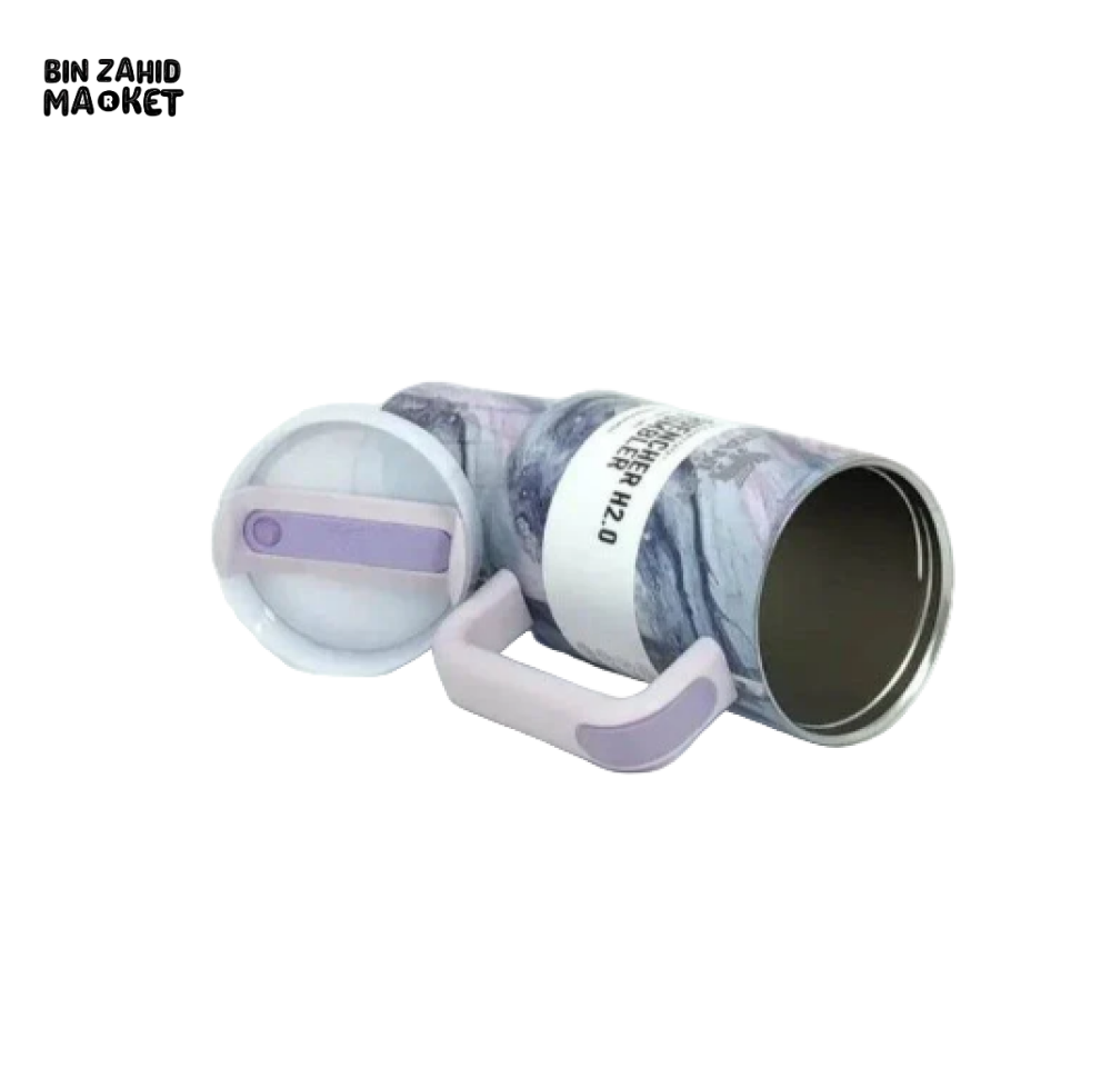 STANLEY 40OZ PRINTED TUMBLER WITH HANDLE - PURPLE EDITION
