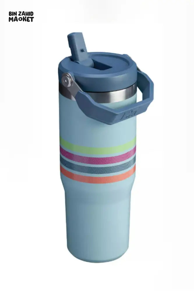 STANLEY ICEFLOW™ 30 OZ FLIP STRAW TUMBLER - SEAFOAM STRIPE