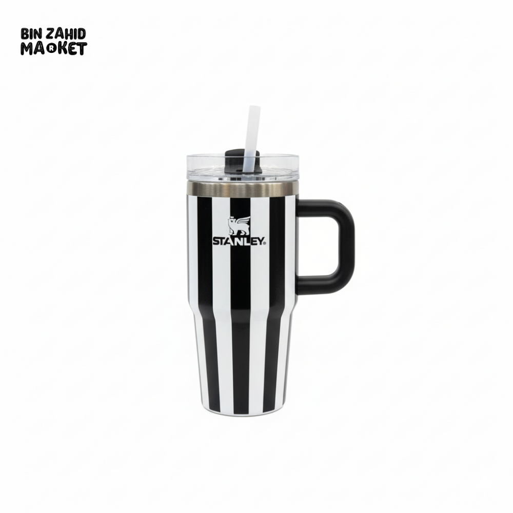 STANLEY SUMMER QUENCHER H2.0 FLOWSTATE TUMBLER 14OZ - BLACK STRIPES