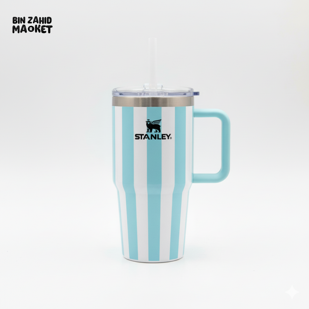 STANLEY SUMMER QUENCHER H2.0 FLOWSTATE TUMBLER 14OZ - BLUE STRIPES