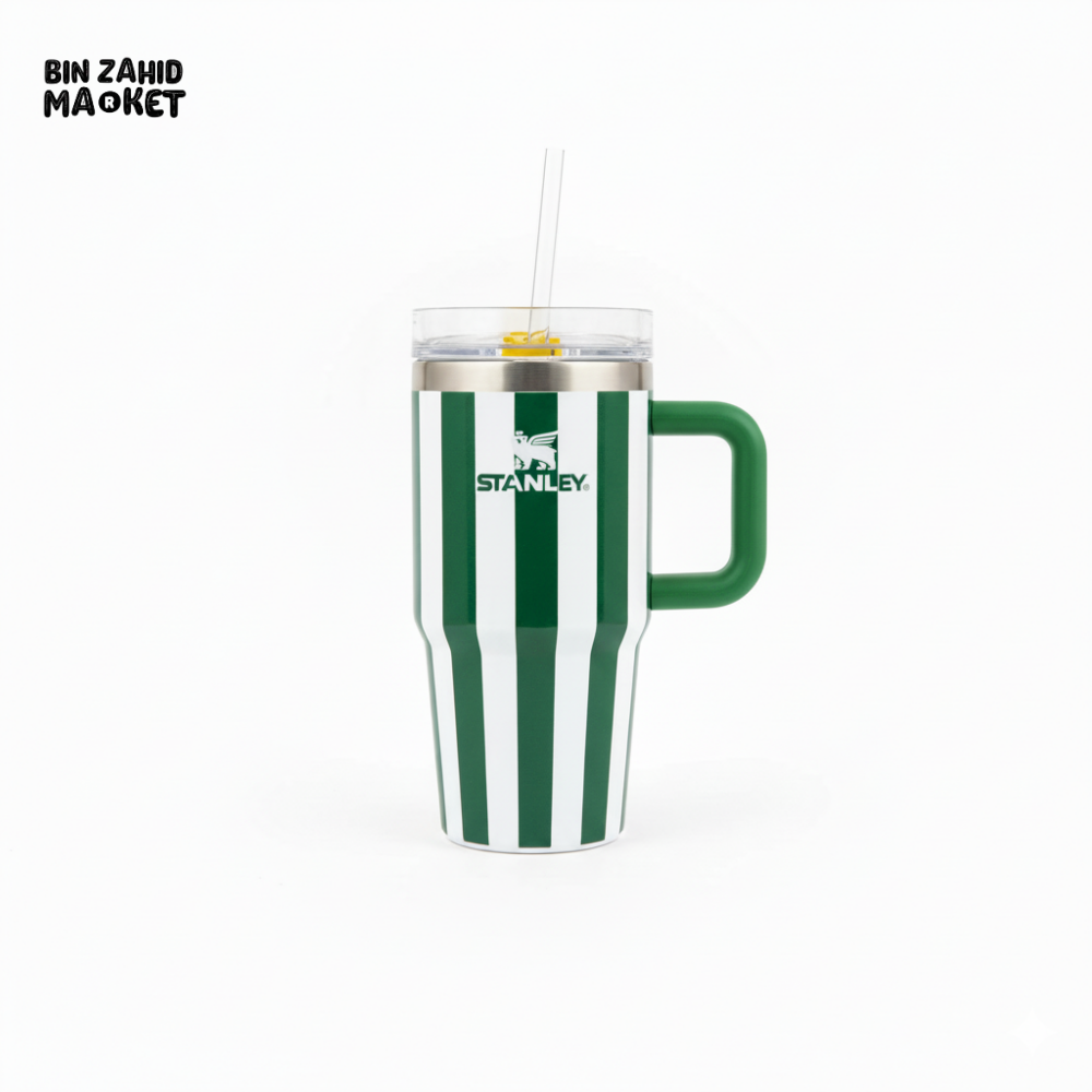 STANLEY SUMMER QUENCHER H2.0 FLOWSTATE TUMBLER 14OZ - GREEN STRIPES