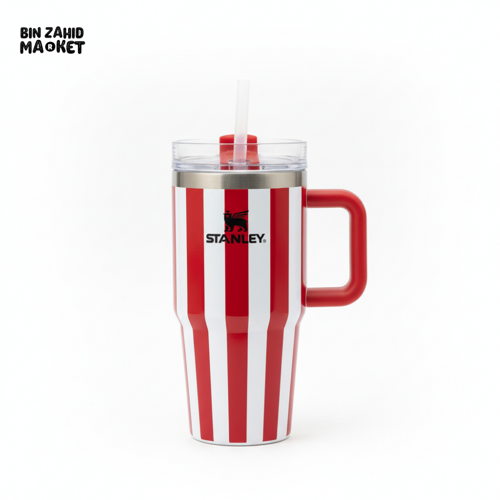 STANLEY SUMMER QUENCHER H2.0 FLOWSTATE TUMBLER 14OZ - RED STRIPES