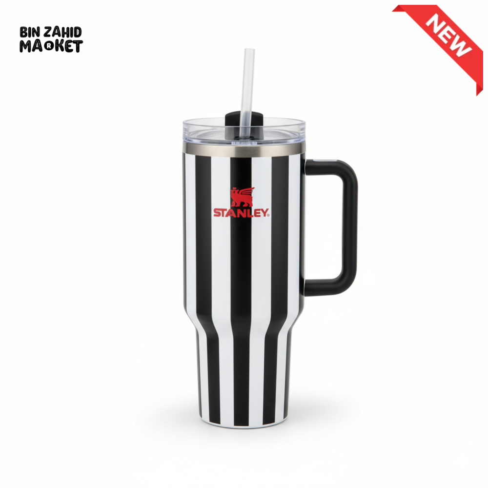 STANLEY SUMMER QUENCHER H2.0 FLOWSTATE TUMBLER 40OZ - BLACK STRIPES