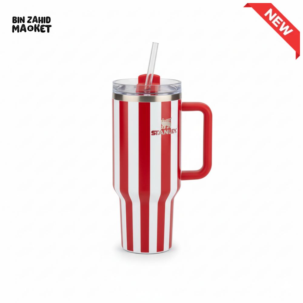 STANLEY SUMMER QUENCHER H2.0 FLOWSTATE TUMBLER 40OZ - RED STRIPES