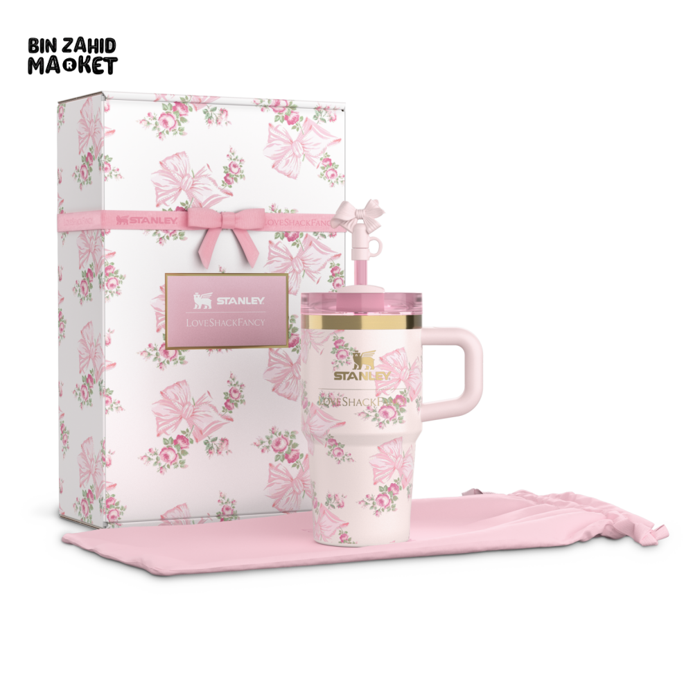STANLEY X LOVE SHACK FANCY TUMBLER QUENCHER 20OZ - BEAUX PINK
