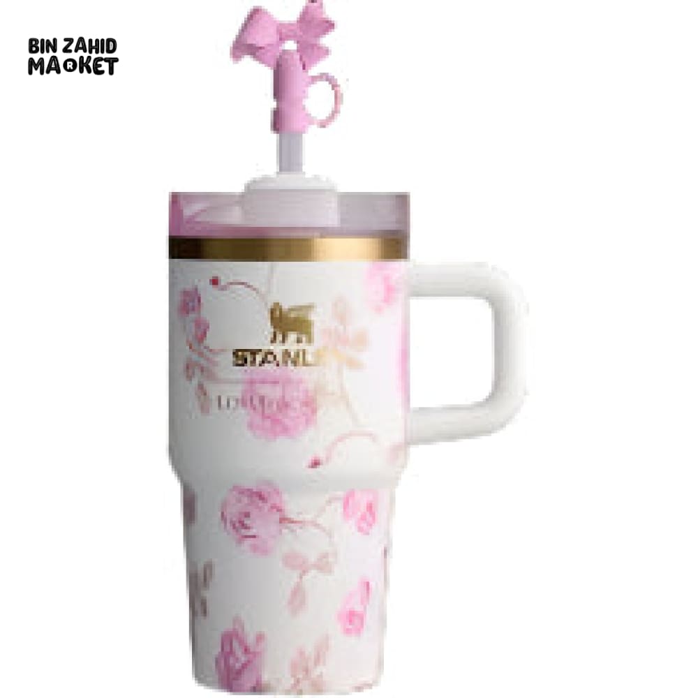 STANLEY X LOVE SHACK FANCY TUMBLER QUENCHER 20OZ - RIBBON ROSA