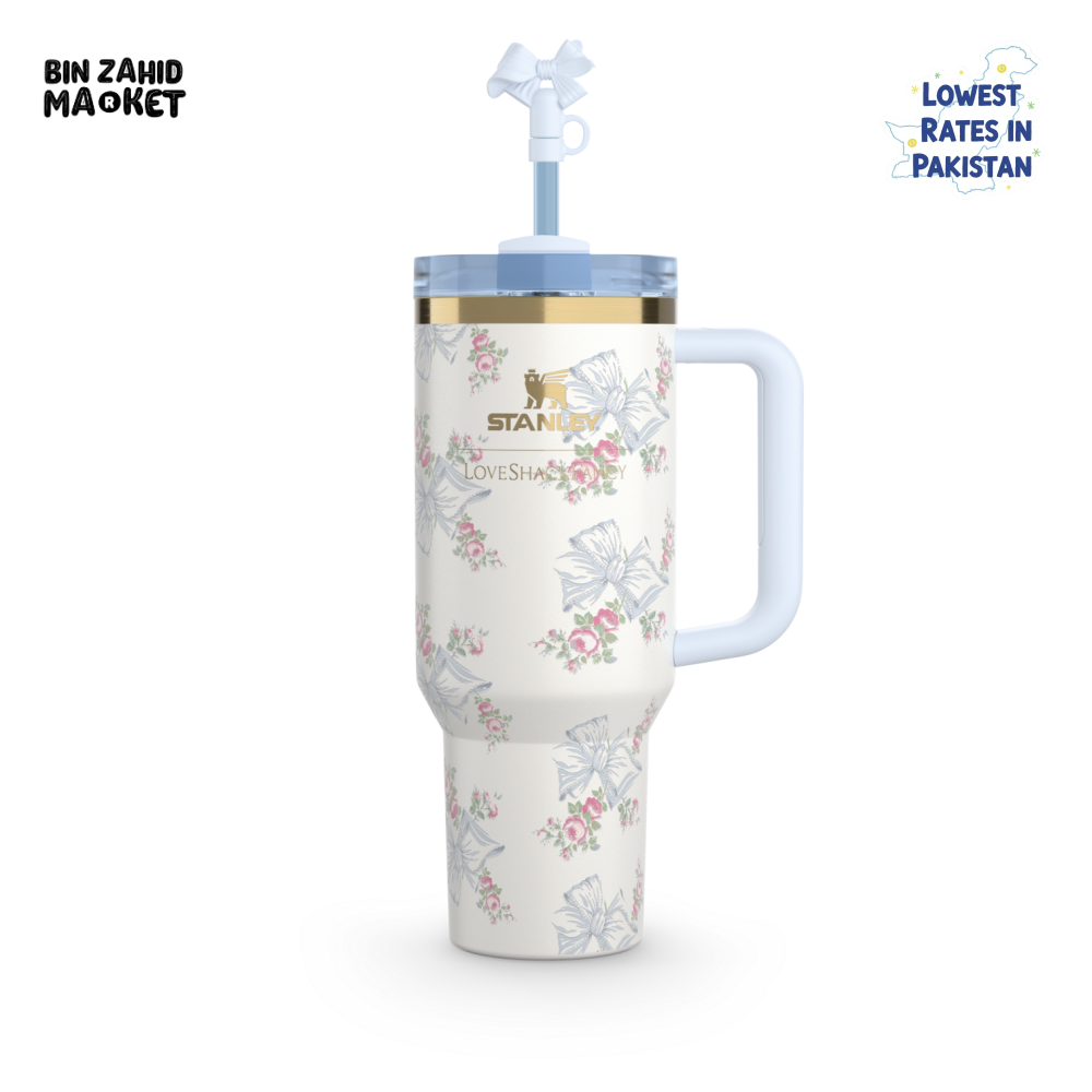 STANLEY X LOVE SHACK FANCY TUMBLER QUENCHER 40OZ - BEAUX BLUE