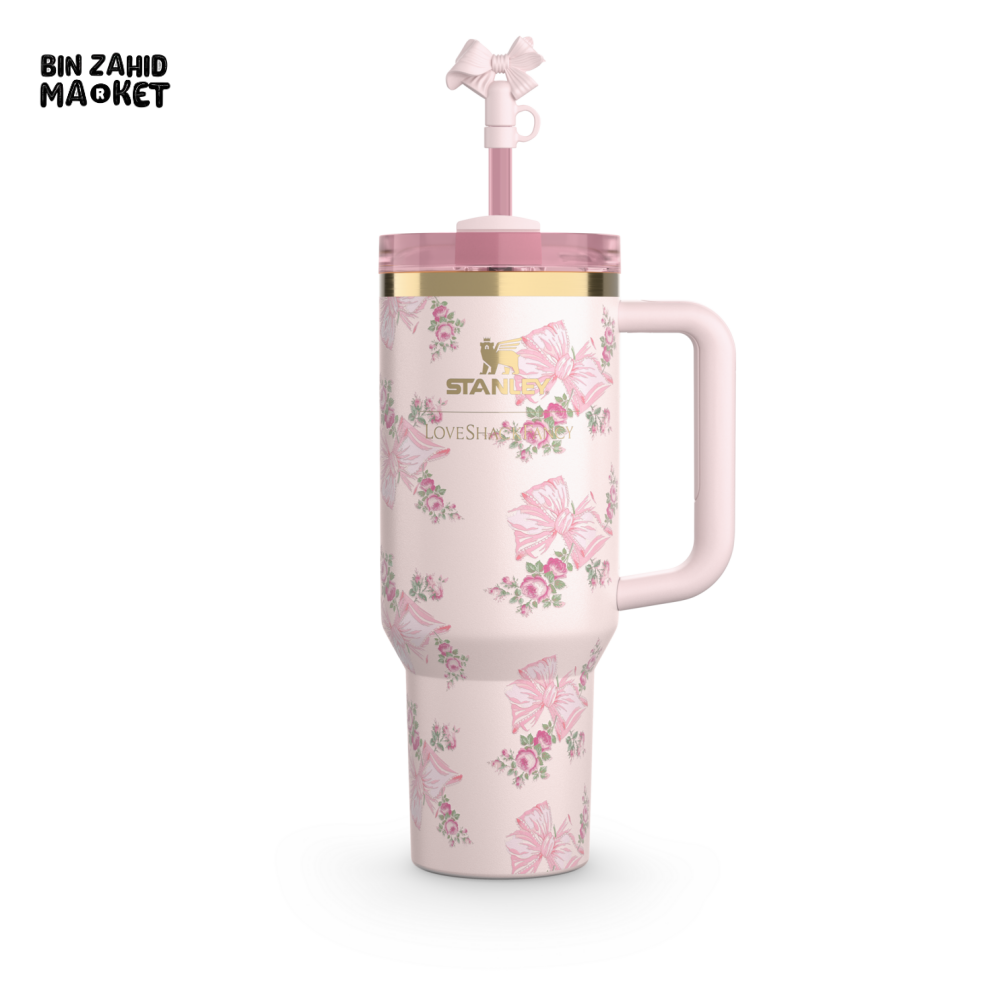 STANLEY X LOVE SHACK FANCY TUMBLER QUENCHER 40OZ - BEAUX PINK