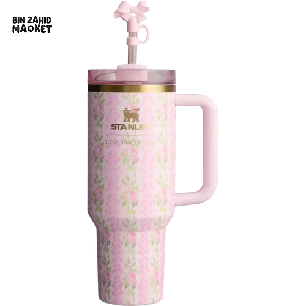 STANLEY X LOVE SHACK FANCY TUMBLER QUENCHER 40OZ - BLOOMING HEIRLOOM