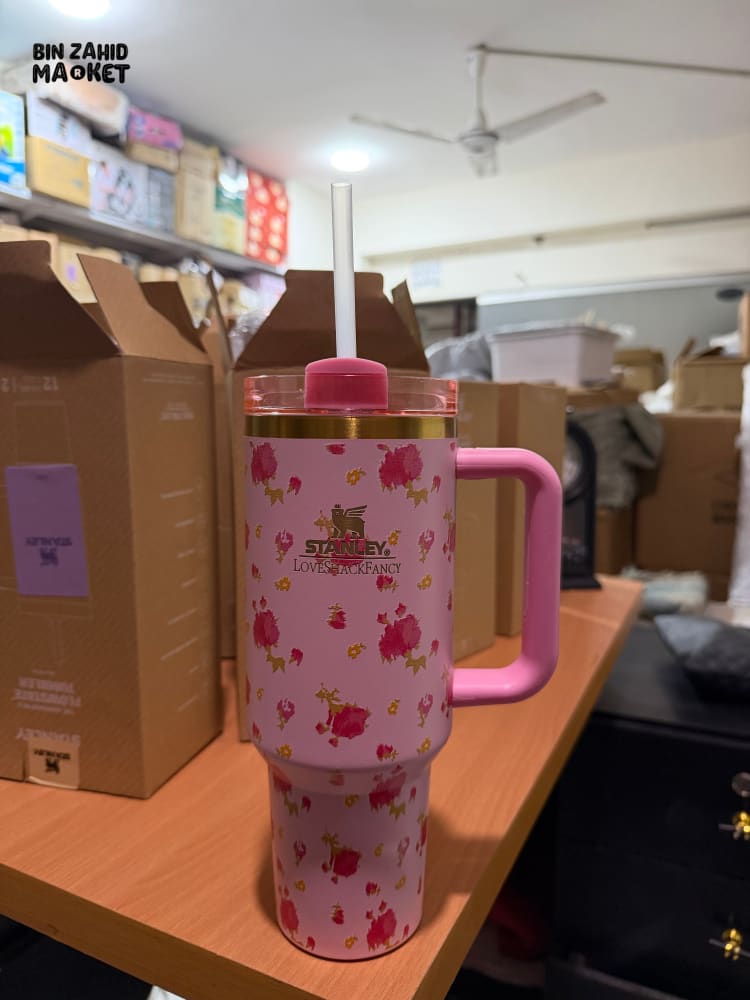 STANLEY X LOVE SHACK FANCY TUMBLER QUENCHER 40OZ - IBIZA SUNSET (KHAKI BOX)